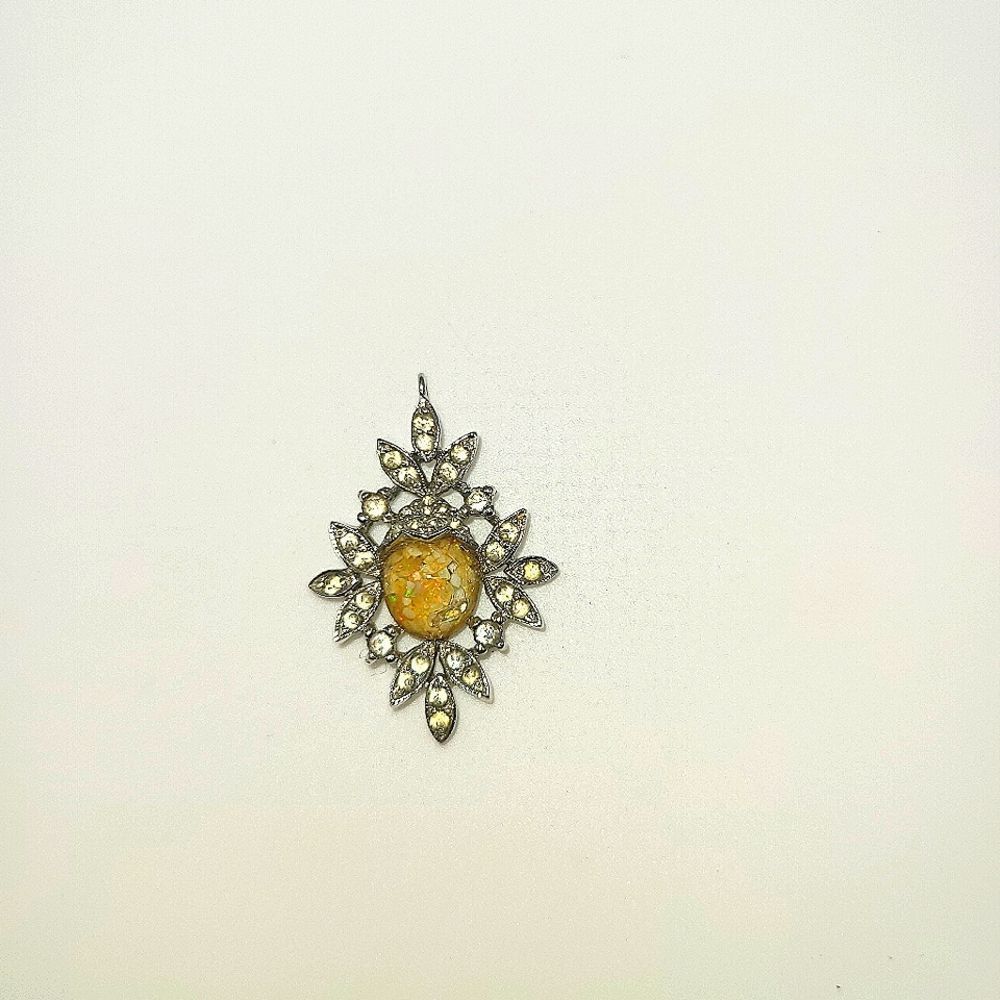 Panetta Vintage Silver And Opal Pendant